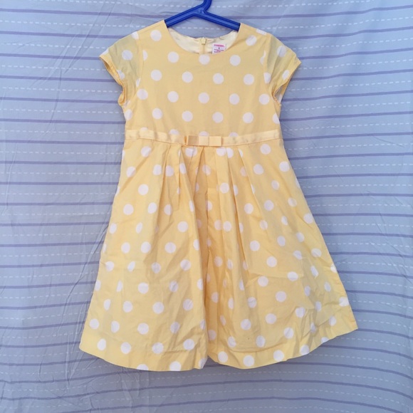 kids yellow polka dot dress